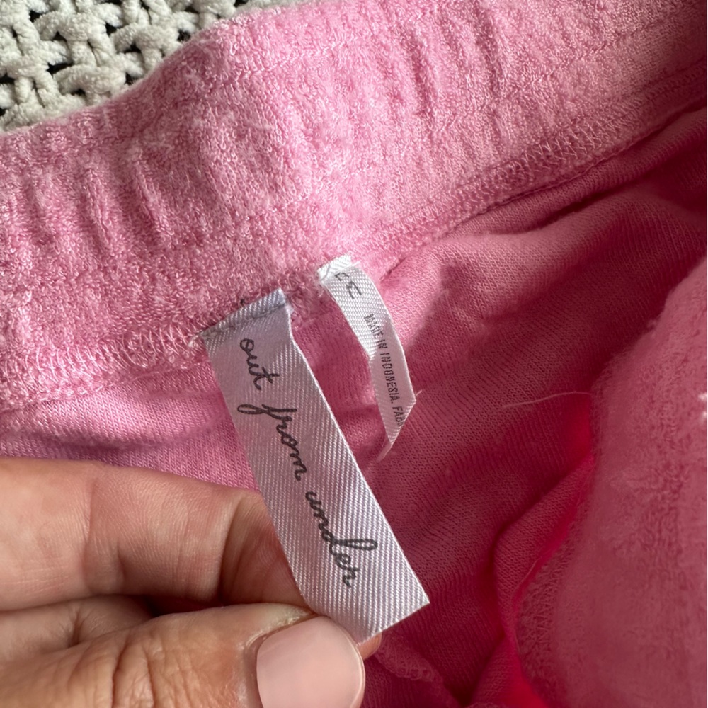 Out from Under by Urban Outfitters Y2K Barbie Pink Velour Cargo Lounge Pants M - Picture 5 of 5